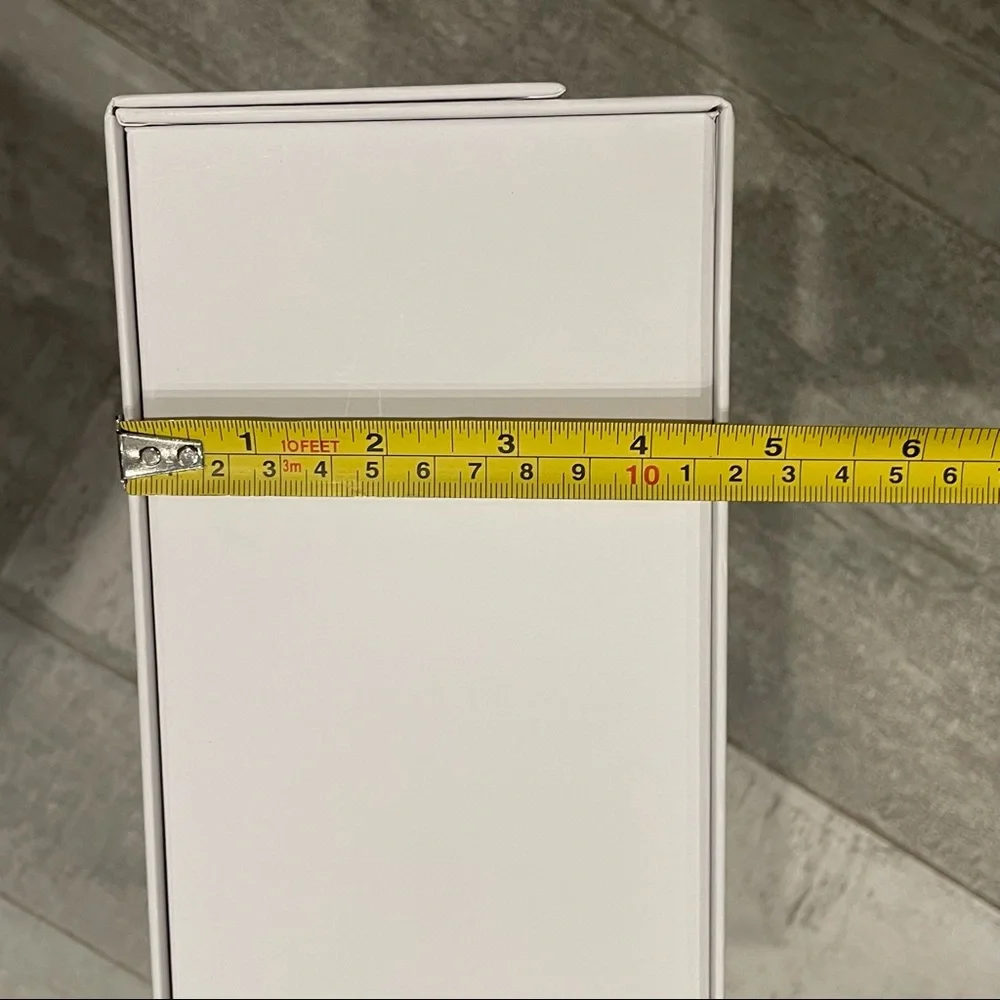 Nadine Merabi Authentic White Magnet Flap On Lead Empty Box Storage Contrast - Picture 9 of 10